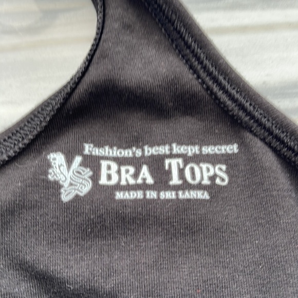 VS Black Halter Racerback Tank Top - Picture 4 of 5